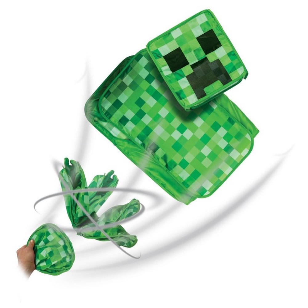 Mojang Synergies AB Kids' Minecraft Creeper Classic Costume Suit Green - Picture 4 of 6